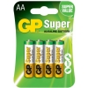 Батарейки GP SUPER ALKALINE 1.5V 15A21-SB4 Щелочные LR6 AA 4 шт. (15A21-SB4)