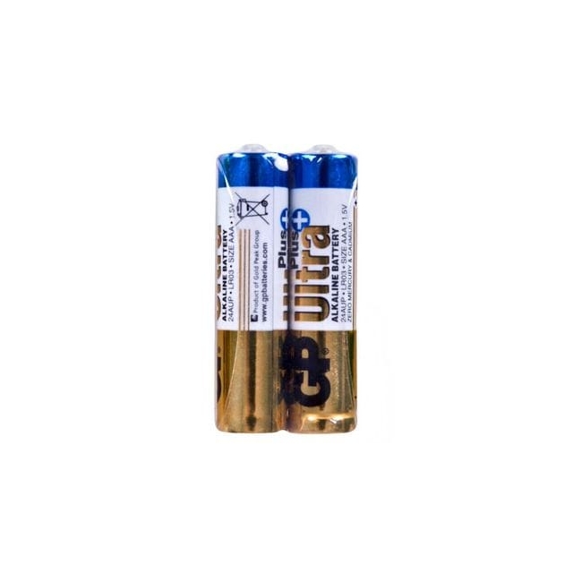 Батарейки GP ULTRA PLUS ALKALINE 1.5V 24AUP21-SB2 Щелочные LR03 AAA 2 шт. (24AUP21-SB2)