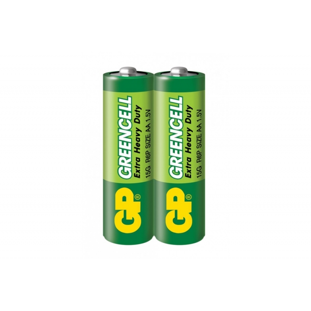 Батарейки GP GREENCELL 1.5V 15G-S2 Солевые R6, AA 2 шт. (15G-S2)
