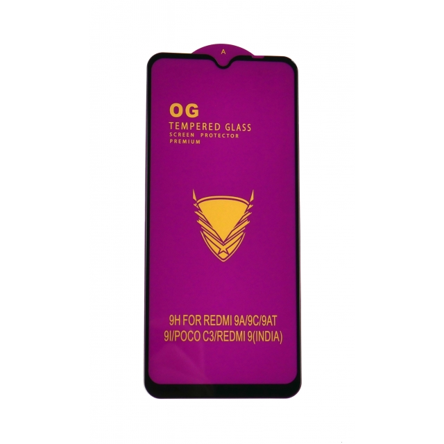 Захисне скло OG Xiaomi Redmi A1/A1+/A2/A2+/9A/9C/10A/Poco C3/Poco C31/Poco C50/Poco C51 Black
