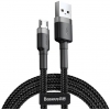Кабель Baseus cafule Cable USB For Micro 2.4A 0.5M Gray+Black (CAMKLF-AG1)