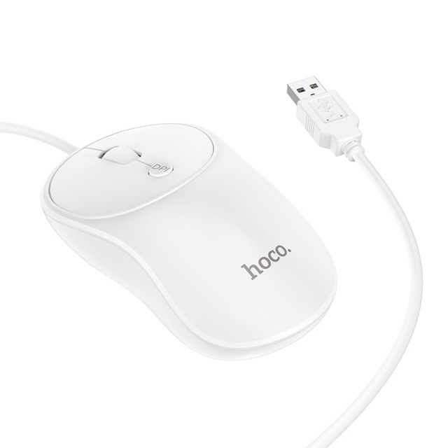 Компьютерная мышь Hoco GM13 Esteem business wired mouse White (GM13)