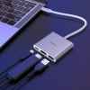 USB-хаб Hoco HB14 Easy use Type-C adapter(Type-C to USB3.0+HDMI+PD) Silver (HB14)
