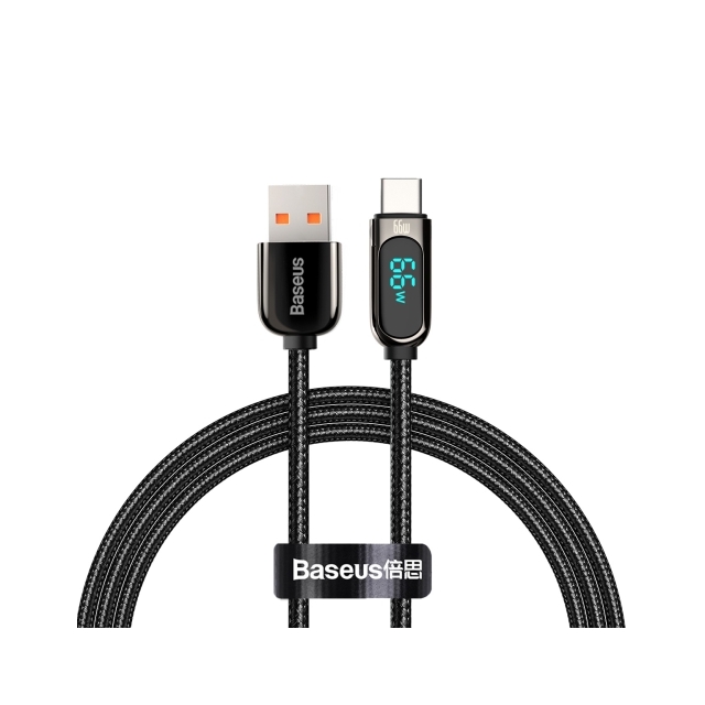 Кабель Baseus Display Fast Charging Data Cable USB to Type-C 66W 1m Black