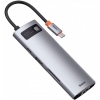 USB-хаб Baseus Metal Gleam Series 8-in-1 Multifunctional Type-C HUB Docking Station Gray (CAHUB-CV0G)