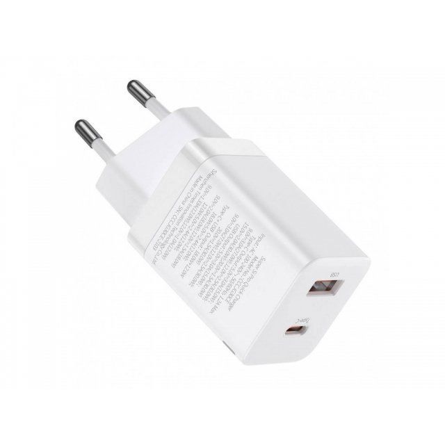 СЗУ Baseus Super Si Pro Quick Charger C+U 30W EU White (CCSUPP-E02)