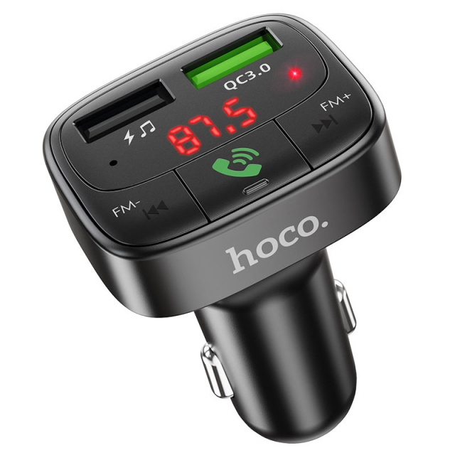 FM-трансмиттер Hoco E59 Promise QC3.0 car BT FM transmitter Black (E59)