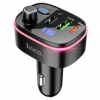 FM-трансмиттер Hoco E62 Fast PD20W+QC3.0 car BT FM transmitter Black (E62)
