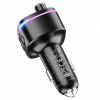 FM-трансмиттер Hoco E62 Fast PD20W+QC3.0 car BT FM transmitter Black (E62)