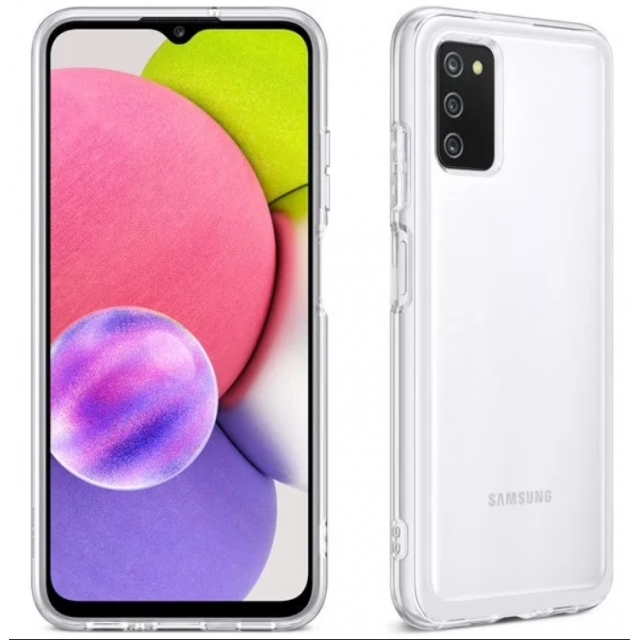 Чохол Silicone Case WS Samsung A02s / A03s / M02s ( A025 / A037 / M025 ) Прозорий