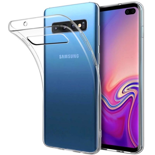 Чехол Silicone Case WS Samsung S10 (G973) Прозрачный