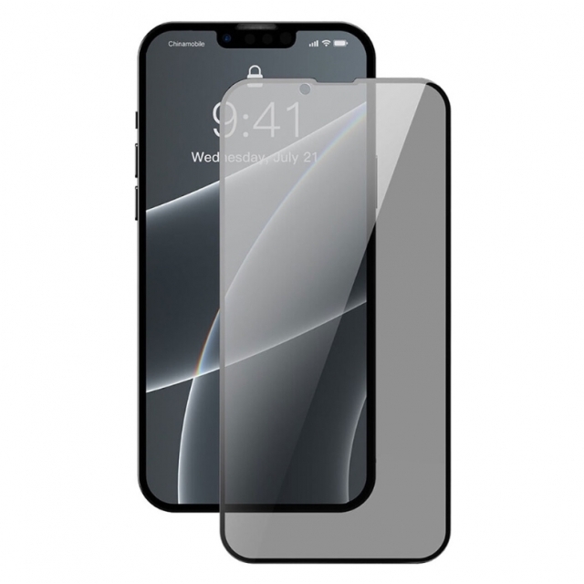 Захисне скло Privacy Glass Iphone 13/13 Pro/14/16e/17e Black