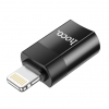 Адаптер Hoco UA17 Lightning Male to Type-C female USB2.0 adapter Black (UA17)