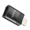 Адаптер Hoco UA17 Lightning Male to Type-C female USB2.0 adapter Black