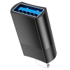 Адаптер Hoco UA17 Lightning Male to USB female USB2.0 adapter Black (UA17)