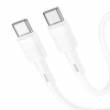 Кабель Hoco X83 Type-C to Type-C Victory 60W charging data cable White (X83)