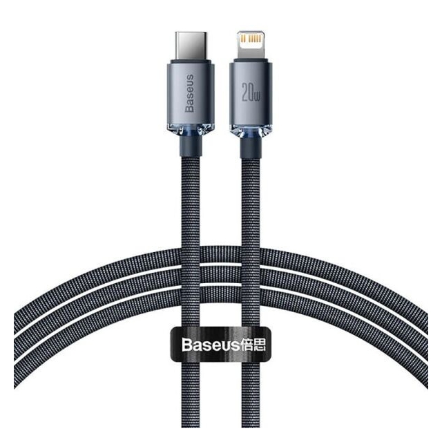 Кабель Baseus Crystal Shine Series Fast Charging Data Cable Type-C to iP 20W 1.2m Black