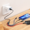 Кабель Hoco X76 4-in-1 Super charging cable ( iP + iP + Type-C + Micro ) Black