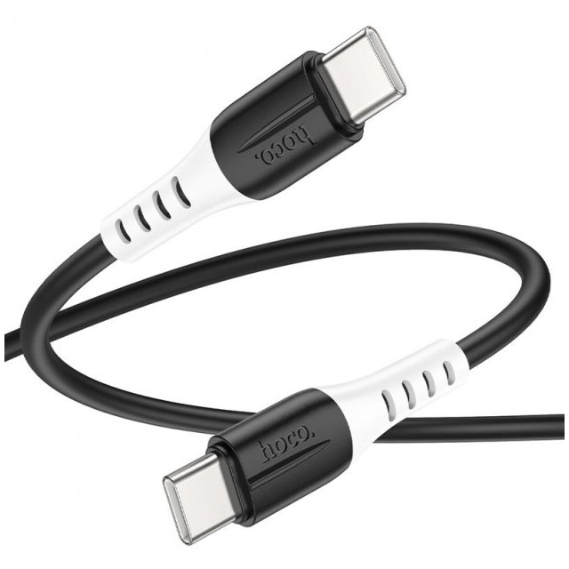Кабель Hoco X82 Type-C to Type-C 60W silicone charging data cable Black (X82)