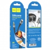 Кабель Hoco UPA22 Type-C silicone digital audio conversion cable Black (UPA22)