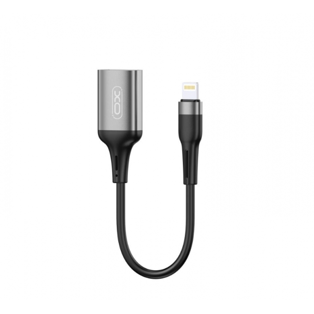 Кабель XO NB201 OTG USB 2.0 transfer speed 480Mbp for Lightning ( OTG function ) Black