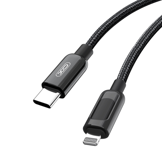 Кабель XO NB-Q203A Digital display data Lightning cable 20W Black