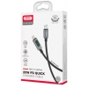 Кабель XO NB-Q203A Digital display data Lightning cable 20W Black