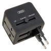 Мережевий фільтр XO WL01 charger can use for all countries for UK, EU, US Black