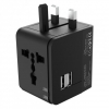 Мережевий фільтр XO WL01 charger can use for all countries for UK, EU, US Black