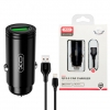 АЗП XO CC39 QC3.0 18W Car charger with Lighting suit ( NB103 ) Black