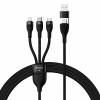 USB-хаб Baseus Square round 4 in 1 USB HUB Adapter(USB3.0 TO USB3.0*1+USB2.0*3) 1m Black (CAHUB-AY01