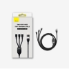 Кабель Baseus Flash Series Ⅱ Two-for-three Charging Cable USB + Type C to M+L+C 100W 1.2m Black (CASS030101)