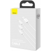 Кабель 3 в 1 Baseus Superior Series Fast Charging Data Cable USB to M+L+C 3.5A 1.5m White (CAMLTYS-02)