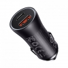 АЗУ Baseus Golden Contactor Max Dual Fast Charger Car Charger U+C 60W Dark Gray (CGJM000113)