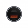 АЗУ Baseus Golden Contactor Max Dual Fast Charger Car Charger U+C 60W Dark Gray (CGJM000113)