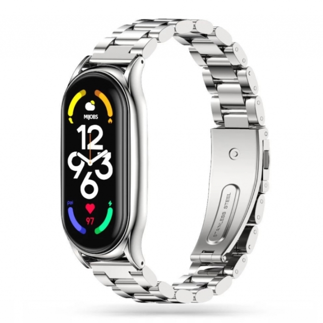 Ремешок Steel Strap Mi Band 7 Silver (01)