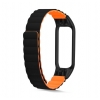 Ремешок Ribbed Silicone Mi Band 7 Black Orange (01)