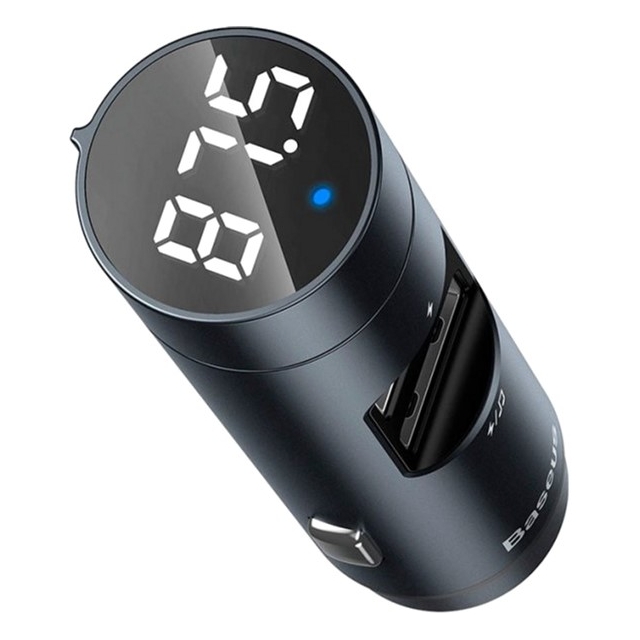 FM-трансмиттер Baseus Energy Column Car Wireless MP3 Charger Black (Уценка, мятая упаковка)