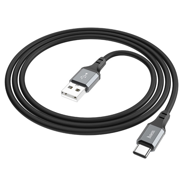 Кабель Hoco X86 Type-C Spear silicone charging data cable Black (X86)