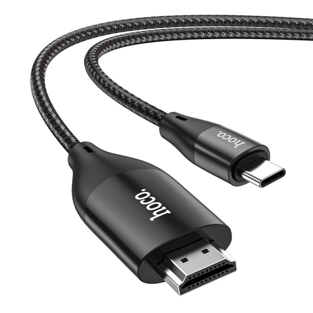 Адаптер Hoco UA16 Type-C to HDMI TV HD on-screen cable Metal Gray (UA16)