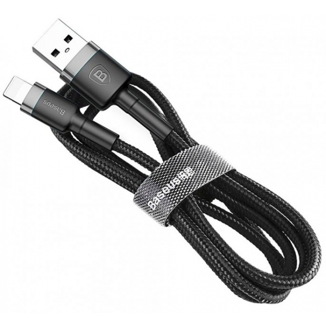 Кабель Baseus cafule Cable USB For lightning 1.5A 2M Gray + Black