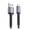 Кабель XO NB215 2.4A Intelligent conversion light braided data cable lightning cable Black (NB215)