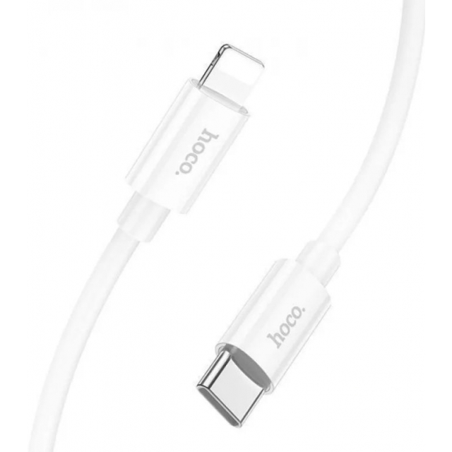 Кабель Hoco X87 Magic silicone PD charging data cable for Lightning White