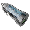 АЗУ Hoco Z47A Transparent Discovery Edition dual port PD30W+QC3.0 car charger Transparent Black (Z47A)
