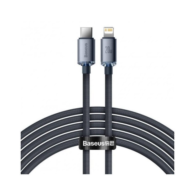 Кабель Baseus Crystal Shine Series Fast Charging Data Cable Type-C to Lightning 20W 2m Black