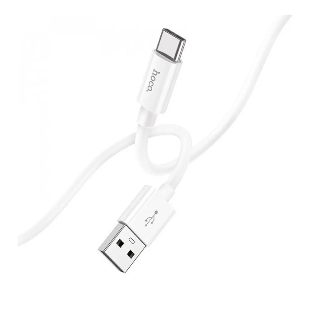 Кабель Hoco X87 Magic silicone charging data cable for Type-C White (X87)