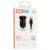 АЗП XO TZ12 18W QC3.0 Car Charger with Micro cable Black