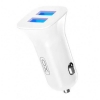 АЗП XO CC31 12W PC Dual USB car charger White