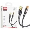 Кабель XO NB229 transparent design waven 2.4A Micro usb cable Black