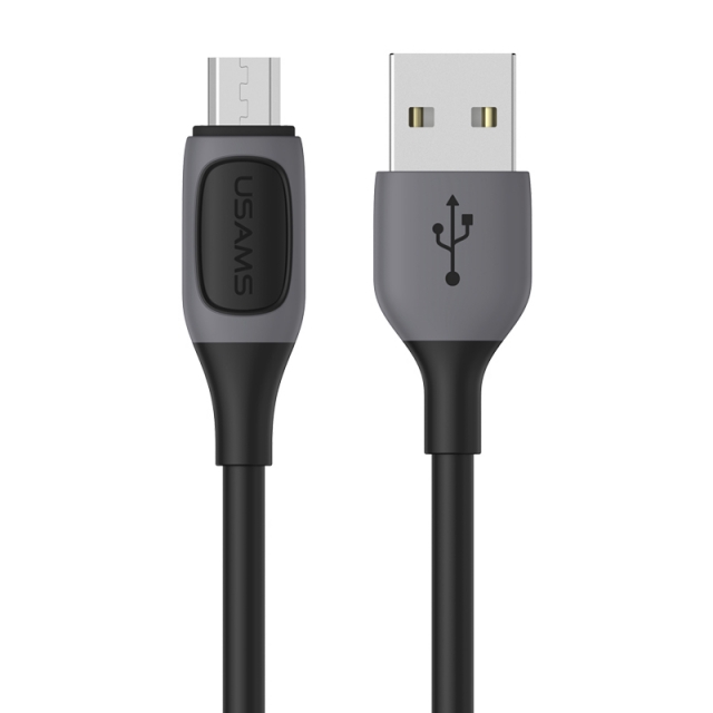 Кабель USAMS SJ597 Micro 2A Bicolor Charging & Data CableJelly Series 1M Black (SJ597)